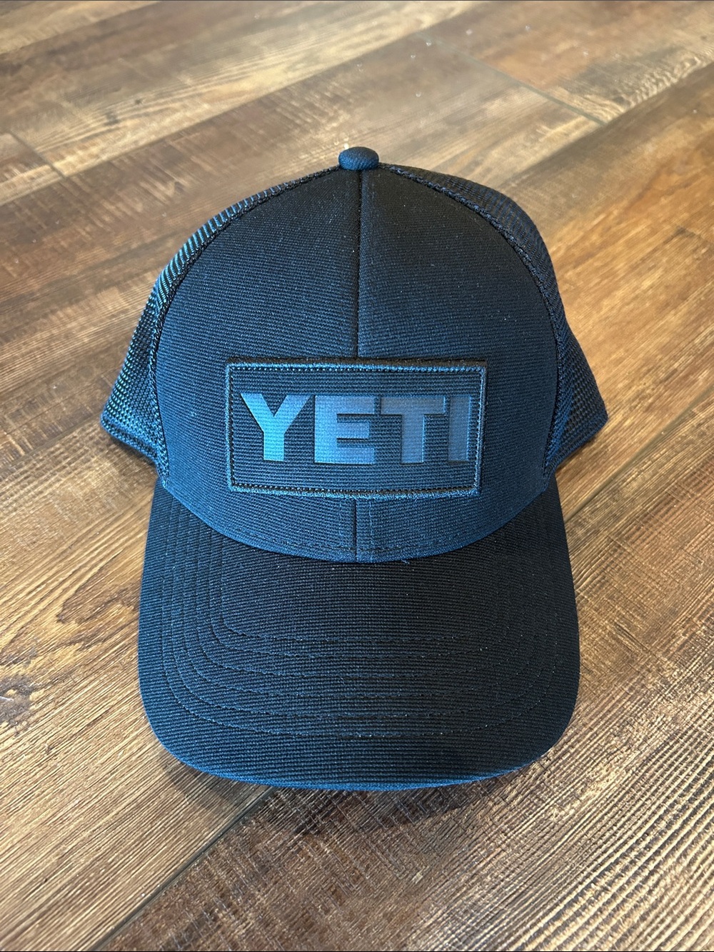 Yeti Black Trucker Hat with Logo Patch
